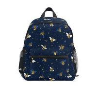 Kcldeci Toddler Backpack for Girls Boys Bees Stars Kindergarten Elementary Preschool Kids School Bag Book Bag M