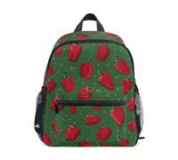 Kcldeci Toddler Backpack for Girls Boys Bell Pepper Chili Kindergarten Elementary Preschool Kids School Bag Book Bag S