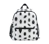Kcldeci Toddler Backpack for Girls Boys Black Trilobites Kindergarten Elementary Preschool Kids School Bag Book Bag S