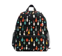 Kcldeci Toddler Backpack for Girls Boys Bowling Colorful Kindergarten Elementary Preschool Kids School Bag Book Bag S