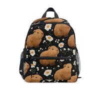 Kcldeci Toddler Backpack for Girls Boys Capybara Daisy Kindergarten Elementary Preschool Kids School Bag Book Bag S