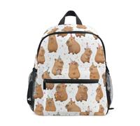 Kcldeci Toddler Backpack for Girls Boys Capybara Party Kindergarten Elementary Preschool Kids School Bag Book Bag M