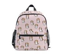 Kcldeci Toddler Backpack for Girls Boys Cartoon Beagle Puppy Kindergarten Elementary Preschool Kids School Bag Book Bag M