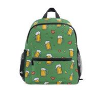 Kcldeci Toddler Backpack for Girls Boys Cartoon Beer and Heart Kindergarten Elementary Preschool Kids School Bag Book Bag S