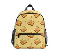 Kcldeci Toddler Backpack for Girls Boys Cartoon French Toast Kindergarten Elementary Preschool Kids School Bag Book Bag S