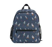 Kcldeci Toddler Backpack for Girls Boys Cartoon Twilight Rockets Kindergarten Elementary Preschool Kids School Bag Book Bag S