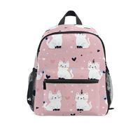 Kcldeci Toddler Backpack for Girls Boys Cat Unicorn Kindergarten Elementary Preschool Kids School Bag Book Bag S