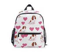Kcldeci Toddler Backpack for Girls Boys Cavalier King Charles Dog Kindergarten Elementary Preschool Kids School Bag Book Bag S