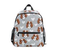 Kcldeci Toddler Backpack for Girls Boys Cavalier King Charles Dog2 Kindergarten Elementary Preschool Kids School Bag Book Bag S