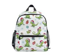 Kcldeci Toddler Backpack for Girls Boys Christmas Lizard Kindergarten Elementary Preschool Kids School Bag Book Bag M