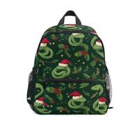 Kcldeci Toddler Backpack for Girls Boys Christmas Snakes Kindergarten Elementary Preschool Kids School Bag Book Bag S