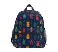 Kcldeci Toddler Backpack for Girls Boys Colorful Bugs Herb Kindergarten Elementary Preschool Kids School Bag Book Bag M