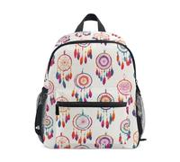 Kcldeci Toddler Backpack for Girls Boys Colorful Dream Catcher Kindergarten Elementary Preschool Kids School Bag Book Bag S