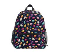 Kcldeci Toddler Backpack for Girls Boys Colorful Jelly Beans Kindergarten Elementary Preschool Kids School Bag Book Bag S