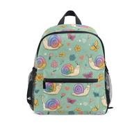 Kcldeci Toddler Backpack for Girls Boys Cute Cartoon Snails Kindergarten Elementary Preschool Kids School Bag Book Bag S