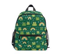 Kcldeci Toddler Backpack for Girls Boys Cute Frogs Pool Party Kindergarten Elementary Preschool Kids School Bag Book Bag S