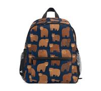 Kcldeci Toddler Backpack for Girls Boys Cute Grizzly Bears1 Kindergarten Elementary Preschool Kids School Bag Book Bag S