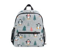 Kcldeci Toddler Backpack for Girls Boys Cute Penguins Skating Kindergarten Elementary Preschool Kids School Bag Book Bag M
