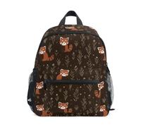 Kcldeci Toddler Backpack for Girls Boys Cute Red Panda Kindergarten Elementary Preschool Kids School Bag Book Bag S