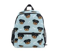 Kcldeci Toddler Backpack for Girls Boys Cute Rottweiler Puppy Kindergarten Elementary Preschool Kids School Bag Book Bag M
