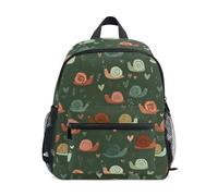 Kcldeci Toddler Backpack for Girls Boys Cute Snails Heart Kindergarten Elementary Preschool Kids School Bag Book Bag M