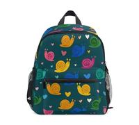 Kcldeci Toddler Backpack for Girls Boys Cute Snails Rainbow Kindergarten Elementary Preschool Kids School Bag Book Bag S