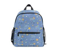 Kcldeci Toddler Backpack for Girls Boys Cute Triceratops Stars Kindergarten Elementary Preschool Kids School Bag Book Bag S