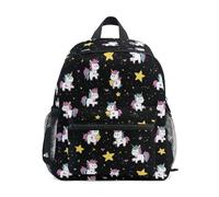 Kcldeci Toddler Backpack for Girls Boys Cute Unicorn Star Kindergarten Elementary Preschool Kids School Bag Book Bag S