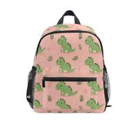 Kcldeci Toddler Backpack for Girls Boys Dino Snuggles on Pink Kindergarten Elementary Preschool Kids School Bag Book Bag S
