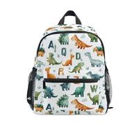 Kcldeci Toddler Backpack for Girls Boys Dinosaur Alphabet Kindergarten Elementary Preschool Kids School Bag Book Bag S