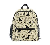Kcldeci Toddler Backpack for Girls Boys Dogs and Paw Bones Kindergarten Elementary Preschool Kids School Bag Book Bag S