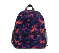 Kcldeci Toddler Backpack for Girls Boys Dragons Galaxy Star Kindergarten Elementary Preschool Kids School Bag Book Bag S