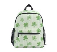 Kcldeci Toddler Backpack for Girls Boys Four Leaf Clover Kindergarten Elementary Preschool Kids School Bag Book Bag M