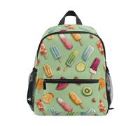 Kcldeci Toddler Backpack for Girls Boys Fruit Popsicle Ice Cream Kindergarten Elementary Preschool Kids School Bag Book Bag S