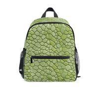 Kcldeci Toddler Backpack for Girls Boys Green Lizard Skin Kindergarten Elementary Preschool Kids School Bag Book Bag M