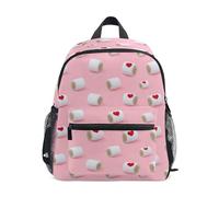Kcldeci Toddler Backpack for Girls Boys Hay Bales Red Heart Kindergarten Elementary Preschool Kids School Bag Book Bag S