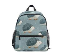 Kcldeci Toddler Backpack for Girls Boys Hedgehog Snow1 Kindergarten Elementary Preschool Kids School Bag Book Bag S