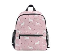 Kcldeci Toddler Backpack for Girls Boys Horse Unicorn and Heart Kindergarten Elementary Preschool Kids School Bag Book Bag S