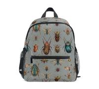 Kcldeci Toddler Backpack for Girls Boys Insects Vintage Bugs Kindergarten Elementary Preschool Kids School Bag Book Bag M