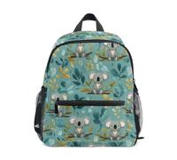 Kcldeci Toddler Backpack for Girls Boys Koala Bear Summer Leaves Kindergarten Elementary Preschool Kids School Bag Book Bag M