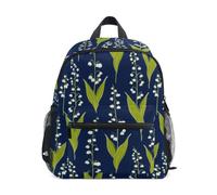 Kcldeci Toddler Backpack for Girls Boys Lily Of The Valley Kindergarten Elementary Preschool Kids School Bag Book Bag M