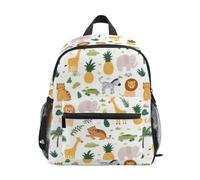 Kcldeci Toddler Backpack for Girls Boys Lions Tigers Elephants Giraffes M