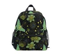 Kcldeci Toddler Backpack for Girls Boys Luna Moth Stars Kindergarten Elementary Preschool Kids School Bag Book Bag S