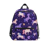 Kcldeci Toddler Backpack for Girls Boys Magic Galaxy Unicorn Kindergarten Elementary Preschool Kids School Bag Book Bag S
