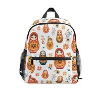 Kcldeci Toddler Backpack for Girls Boys Matryoshka Russian Doll Kindergarten Elementary Preschool Kids School Bag Book Bag M