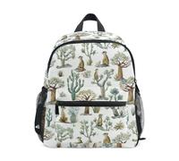 Kcldeci Toddler Backpack for Girls Boys Meerkats Cacti Baobab Kindergarten Elementary Preschool Kids School Bag Book Bag M