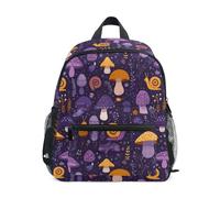 Kcldeci Toddler Backpack for Girls Boys Mushrooms with Snails Kindergarten Elementary Preschool Kids School Bag Book Bag S