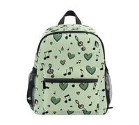 Kcldeci Toddler Backpack for Girls Boys Music Notes Heart1 Kindergarten Elementary Preschool Kids School Bag Book Bag M