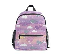 Kcldeci Toddler Backpack for Girls Boys Narwhals Clouds and Stars S