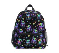 Kcldeci Toddler Backpack for Girls Boys Pandas Rainbow Kindergarten Elementary Preschool Kids School Bag Book Bag M